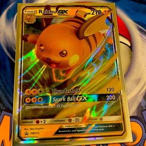 Pokemon Raichu GX SM213 PROMO HOLO  New Animation
